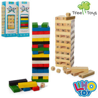Деревянная игрушка игра башня вежа цветная